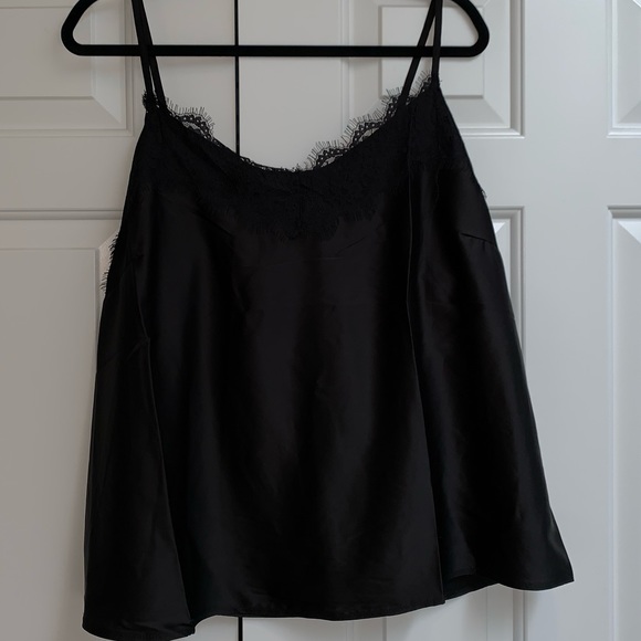 Lace Trim Black Cami - Picture 2 of 3